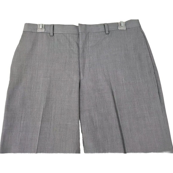 Banana Republic ~Men's Size 35/32~ Gray Striped Prit Modern Fit Wool Blend Pants - Picture 5 of 9